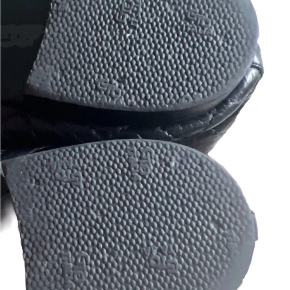 Chanel ballet flats 9.5 VGUC Quilted Leather Bow Tie Double CC Logo Black - Picture 6 of 13